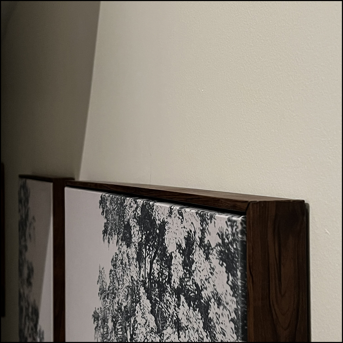 Where the circuit would be placed for the interaction of hanging the painting on the wall