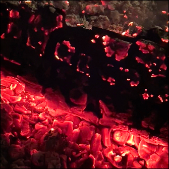 image of burning embers in a bonfire