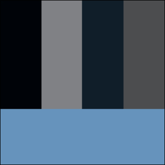 the first iteration of the colour palette chosen from the photo of the view of the sea at Stanley Park, in order of left to right, top to bottom: land, road, greenspace, land, water