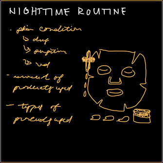 Nightime routine data visualization ideas